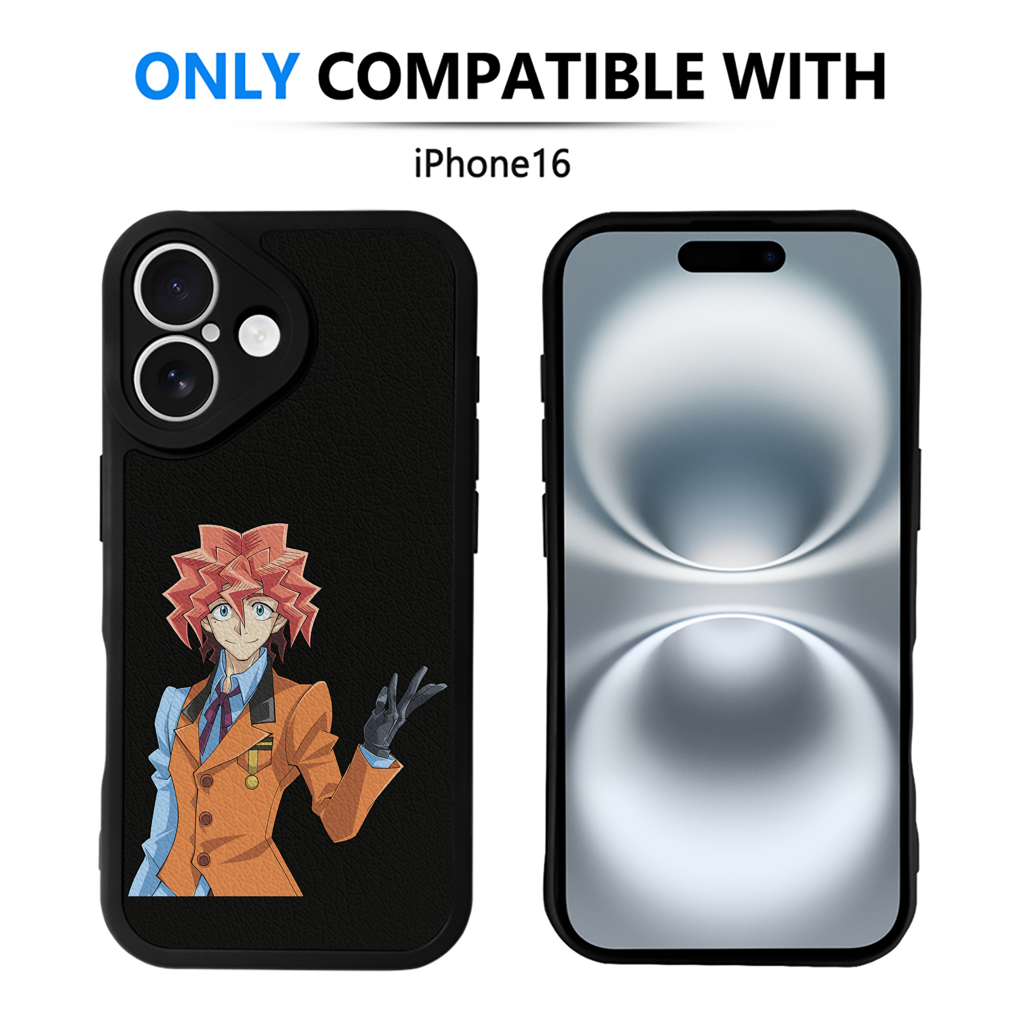 遊☆戯☆王 Yu-Gi-Oh! 【iPhone 16シリーズ対応】シリコンスマホケース（レザー調） 材質：シリコン